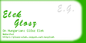 elek glosz business card